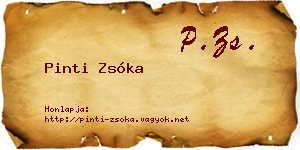 Pinti Zsóka névjegykártya